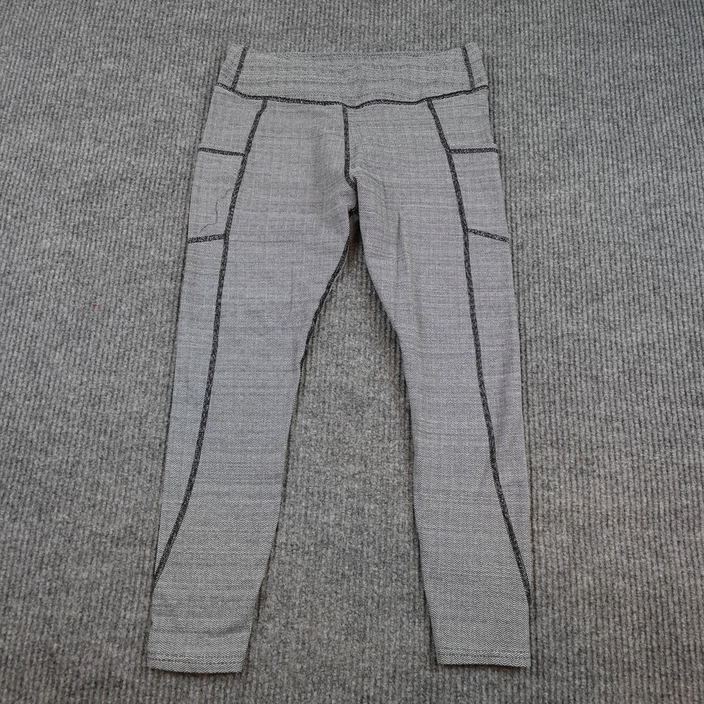 Pact Leggings Womens Medium Gray Herringbone Ankle Organic Cotton Stretch Yoga